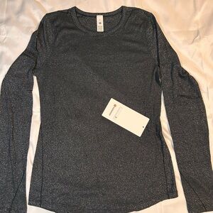 Lululemon Athletica Shimmering Black Long Sleeve Top